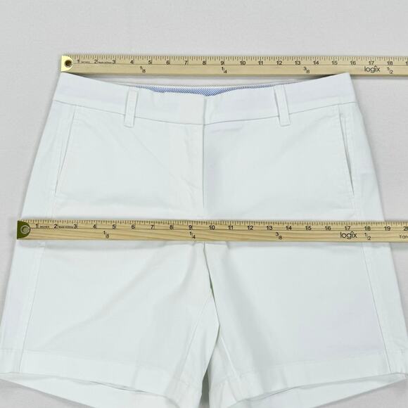 J Crew Womens 7" Classic Stretch Chino Short Size 6 White Minimalist Preppy - Picture 8 of 12